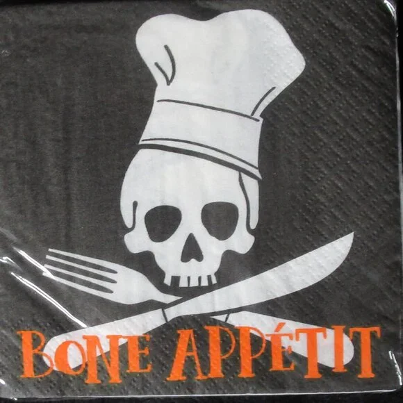 Skull and Crossbones Grilling Apron and Napkin Set - Picture 4 of 6